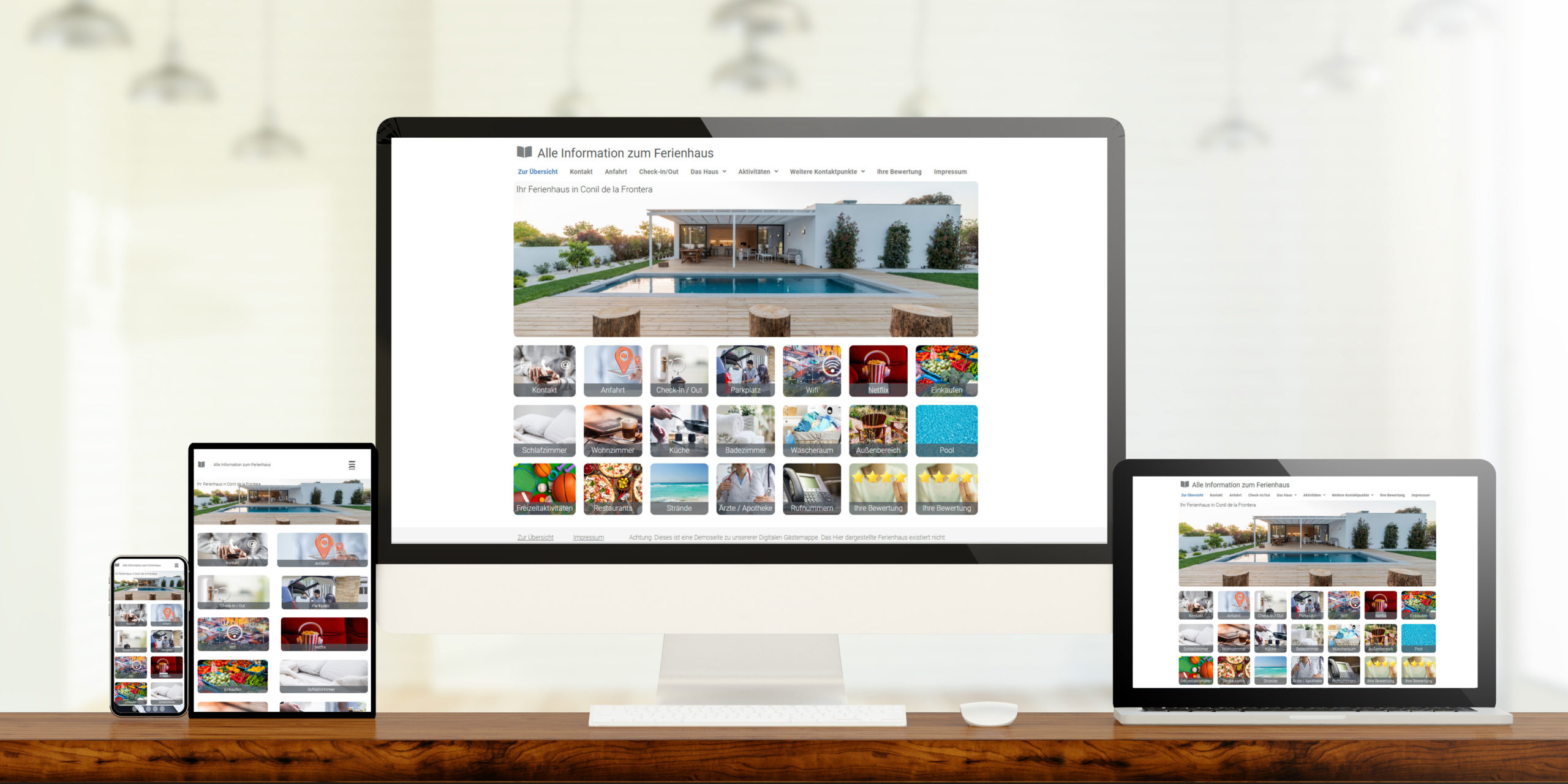 Digitale Gästemappe - Responsive auf mehreren Geräten