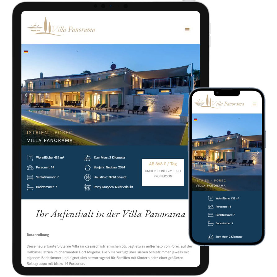 Luxusvilla in Kroatien mit 7 Schlafzimmer und Pool