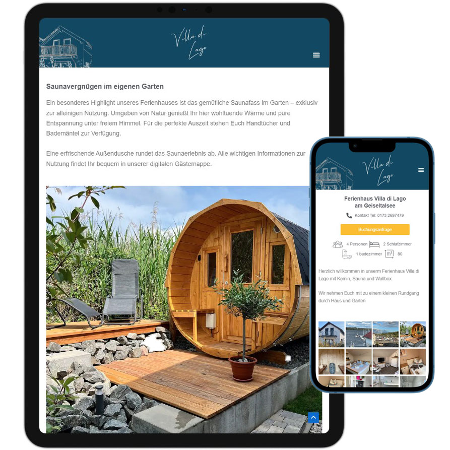 Eine Villa mit Sauna am Geiseltalsee